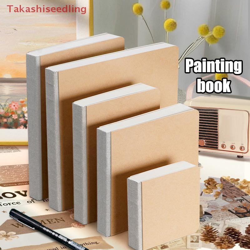 (Takashiseedling) Mini Painting Book หนากระดาษกระเป๋าสีน้ํา Sketchbook Marker ภาพวาดกระดาษอุปกรณ์ศิลปะแบบพกพา Sketchbook ง่าย  