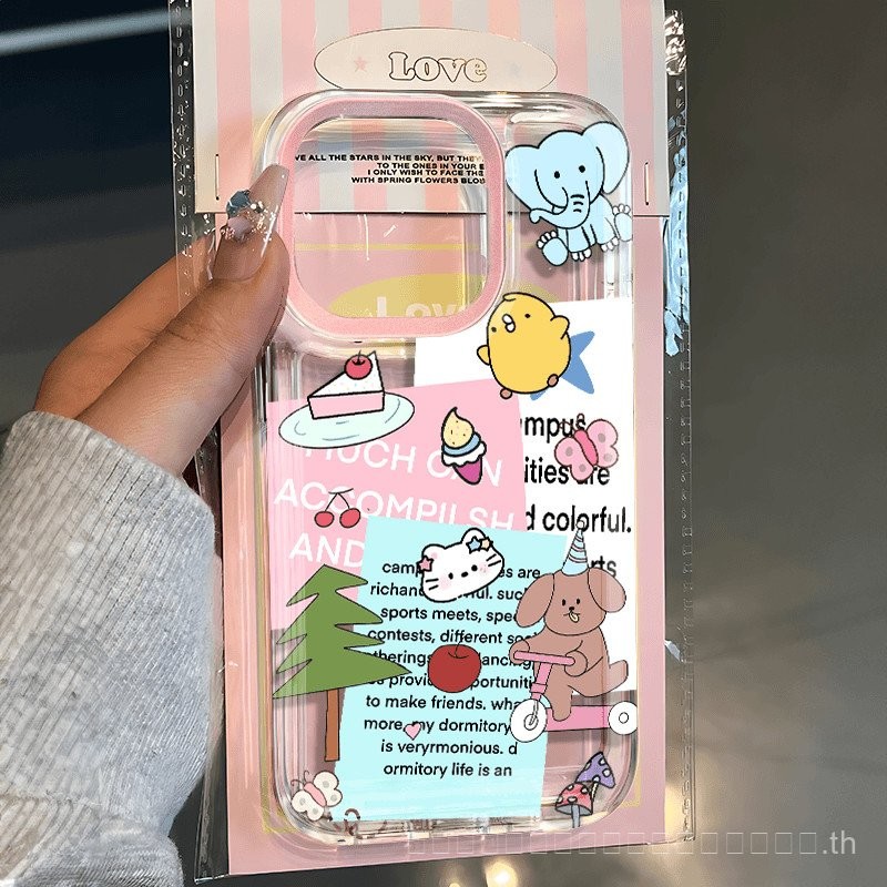 รูปสัตว์สวรรค์สไตล์ INS เคสโทรศัพท์สำหรับ iPhone 15/14 Pro Max Apple 11 13 เคสเจลนุ่ม 12 กันกระแทก X