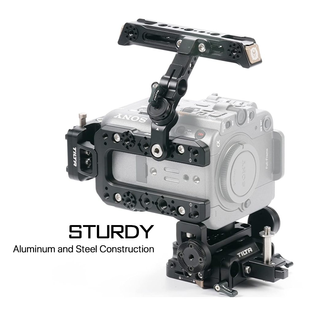 อุปกรณ์ยิงปืน TILTA ที่วางก้านเดี่ยวขนาด 15 มม. เข้ากันได้กับ Sony FX6 (คู่)