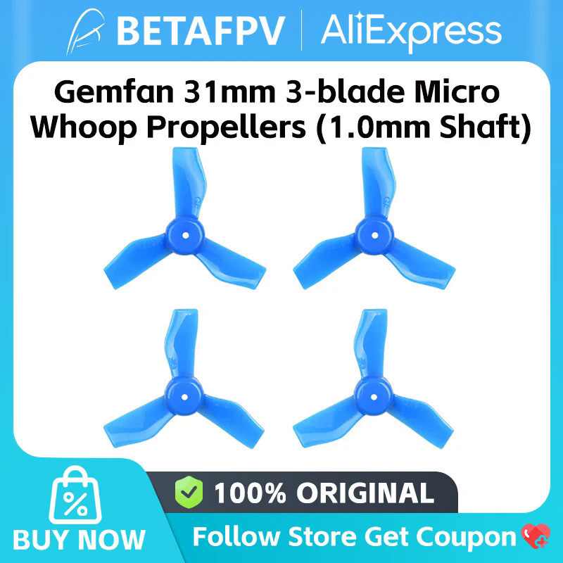 4Pairs Gemfan 1219 1.2x1.9x3 31mm 1mm Hole 3-blade Propeller for 0703-1103 RC Drone FPV Brushless Mo