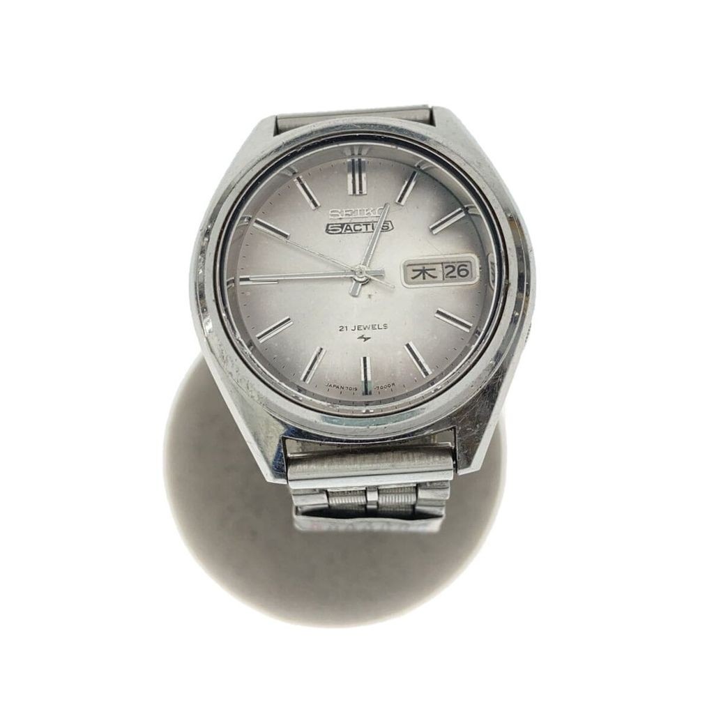 Seiko(ก) SEIKO Mens Watch Automatic Analog Stainless Steel SLV SS 7019-7060 Direct from Japan มือสอง