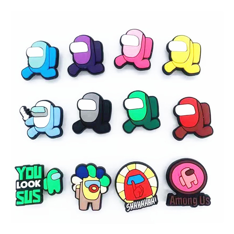 จี้การ์ตูน Jibbitz Crocs Among Us Jibits เหมาะกับผู้หญิง สําหรับตกแต่งรองเท้า