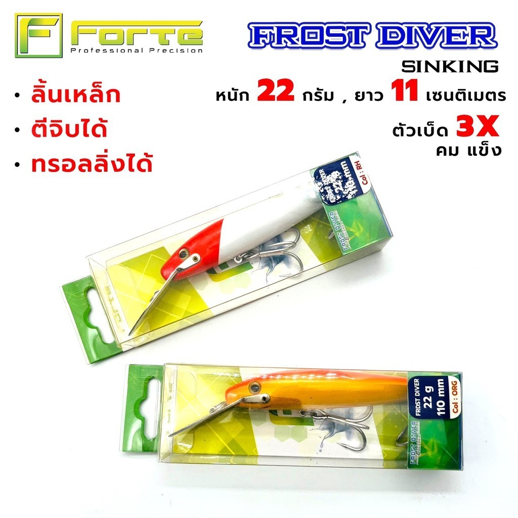 เหยื่อปลอมทรอลิ่ง FRD ลิ้นเหล็ก สีมองเห็นได้ระยะไกลแม้อยู่ในน้ำที่มีความลึก ตัวเบ็ด 3X แข็งแรง ราคา ถูกที่สุด ดีลบีเคเค แกลเลอรีภาพที่ 4