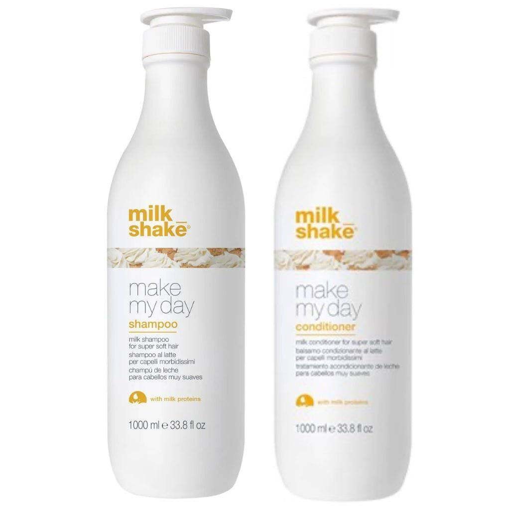 Milk Shake Make My Day Shampoo / Conditioner 1000ml  เส้นผมไม่พันกันและเรียบลื่น โดยไม่ทำให้ผมลีบแบน