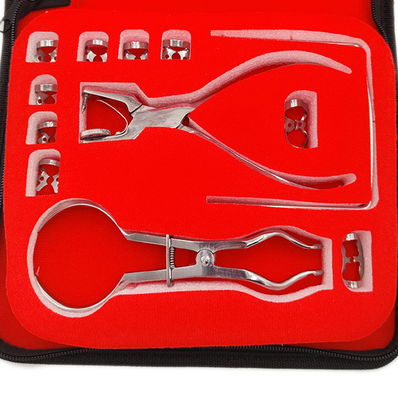 ! #@ Dental Coffer Dam Dental Tools Set Punching Face Bow Clip Bracket Face Bow Rubber Stamp Dental 
