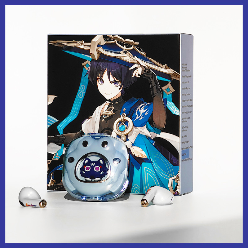 Wanderer Genshin Impact K68 หูฟังบลูทูธไร้สาย 5.3 พร้อม Wanderer Voiceline Honkai Impact 3 Elysia Hi