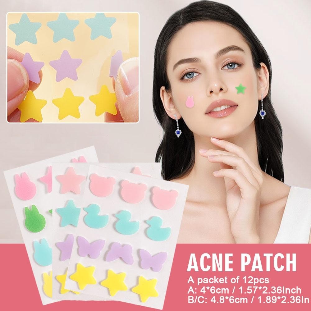 Soug แผ่นแปะสิวไฮโดรคอลลอยด์ หลากสี 12 ชิ้น 16 ชิ้น 24 ชิ้น