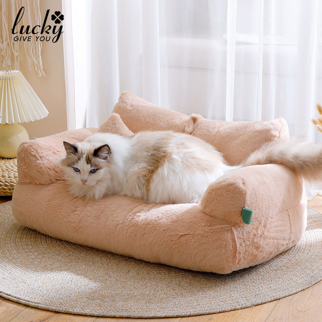 [LUCKY] เบาะที่นอนโซฟา แบบนิ่ม กันลื่น ซักทําความสะอาดได้ สําหรับสัตว์เลี้ยง สุนัข แมว 1 ชุด