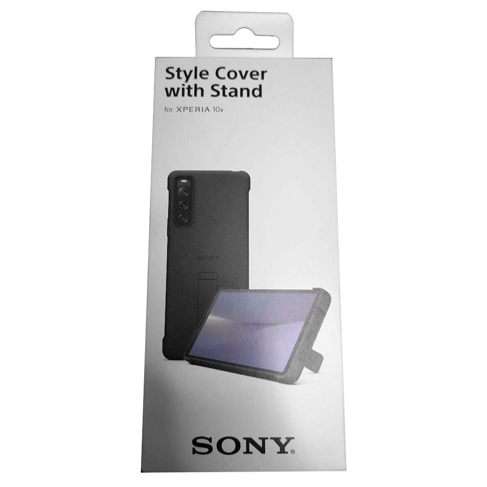 Sony Xperia 10 V Style Cover with Stand (Black) XQZ-CBDC