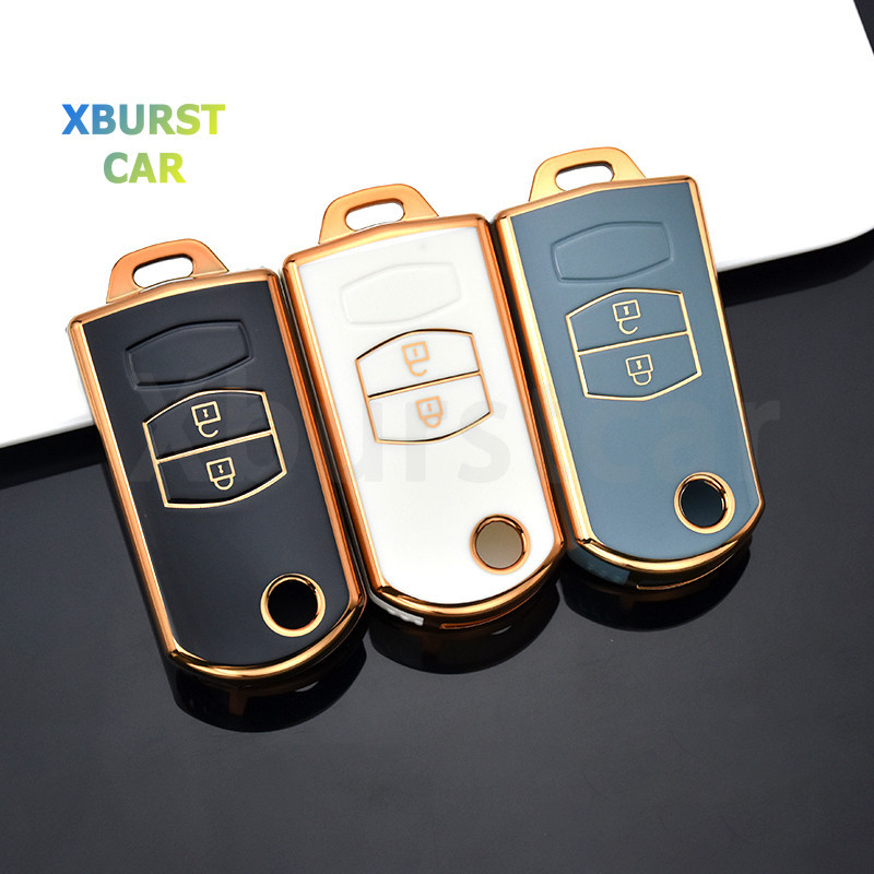 เคสรีโมตกุญแจรถยนต์ 2 3 ปุ่ม อุปกรณ์เสริม สําหรับ Mazda 2 3 5 6 CX7 CX9 RX8 MX5 MPV Demio