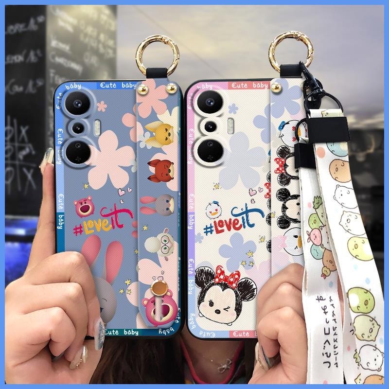Back Cover Dirt-resistant Phone Case For infinix X6827/HOT20S/Free Fire/Neon Edition Wrist Strap Silicone Phone Holder