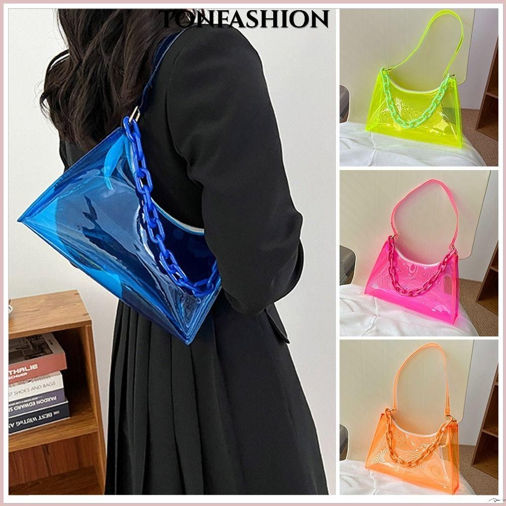 Tonfashion กระเป๋าสะพายไหล่แฟชั่น PVC