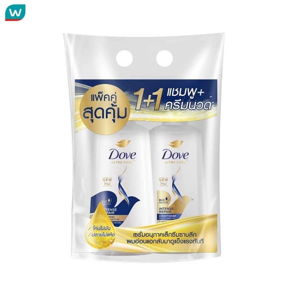 Dove โดฟ อินเทนซ์ รีแพร์ แชมพู 380 มล.+คอนดิชันเนอร์ 380 มล.