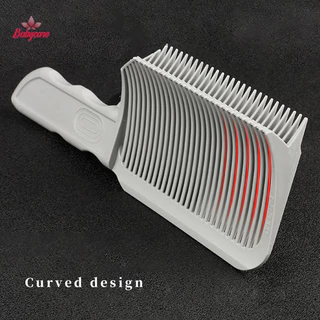BYCE> หวีซีดจางตัดผมแบนผม Cutg หวีสําหรับชายทนความร้อน Fade แปรงใหม่