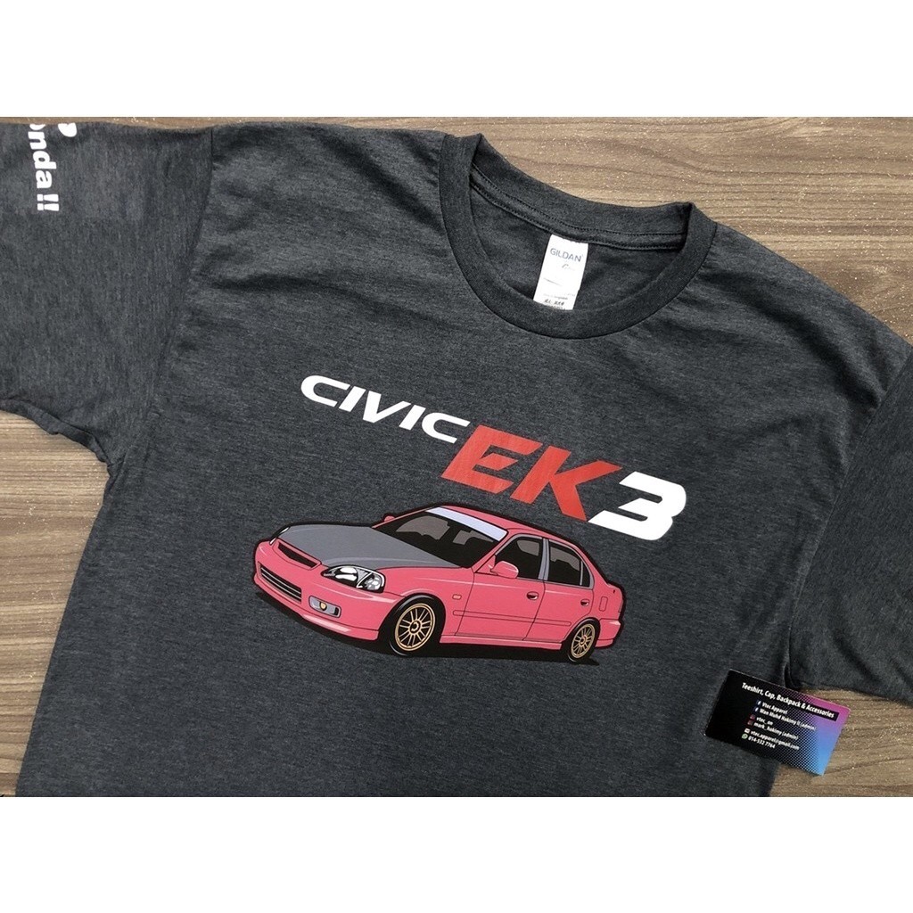 เสื้อยืด พิมพ์ลาย Honda Civic EK3 Exclusive D3 (Dark Heather)