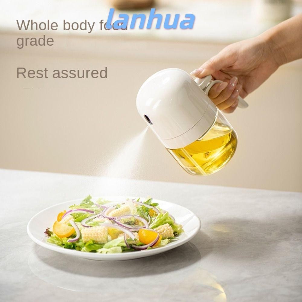 Lanhua ขวดสเปรย์น้ํามัน ขวดสเปรย์แก้ว ขวดน้ํามัน สะดวก กันรั่วซึม ขวดสเปรย์น้ํามันทําอาหาร