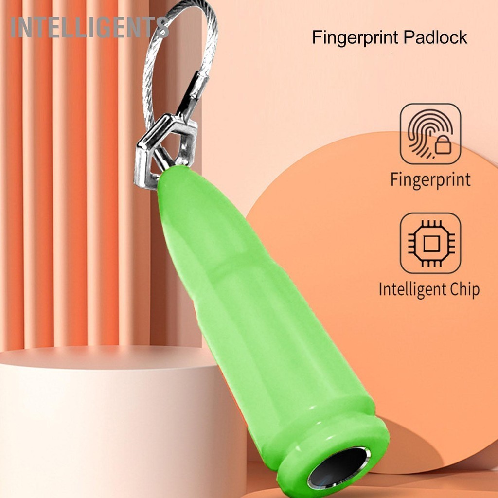 IntelligentS กุญแจลายนิ้วมือกันน้ำ Anti Cut Keyless Mini Biometric กระเป๋าเดินทาง ล็อค สำหรับยิม กระเป๋าเป้สะพายหลัง Office