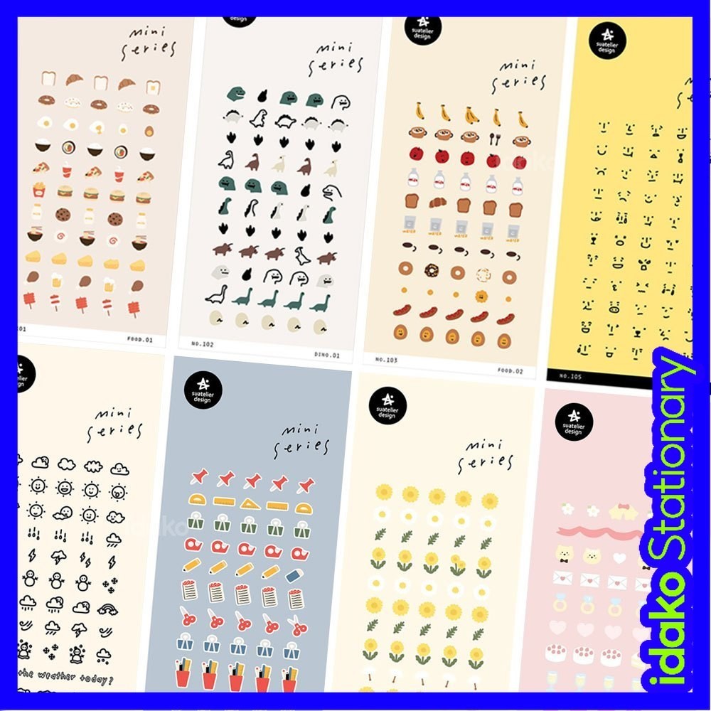 สติกเกอร์ ขนาดเล็ก สไตล์เกาหลี สําหรับตกแต่งสมุดทํามือ ST101