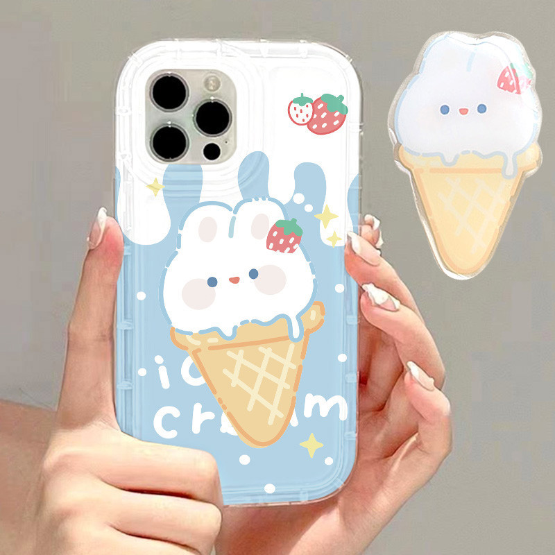 หุ้นไทย+เคสยึดโทรศัพท์สีสันสดใส for iPhone 15 Pro Max 11 XR 6 6s 7 8 Plus 15 14 13 12 11 Pro Max SE เคสใส่โทรศัพท์มือถือ