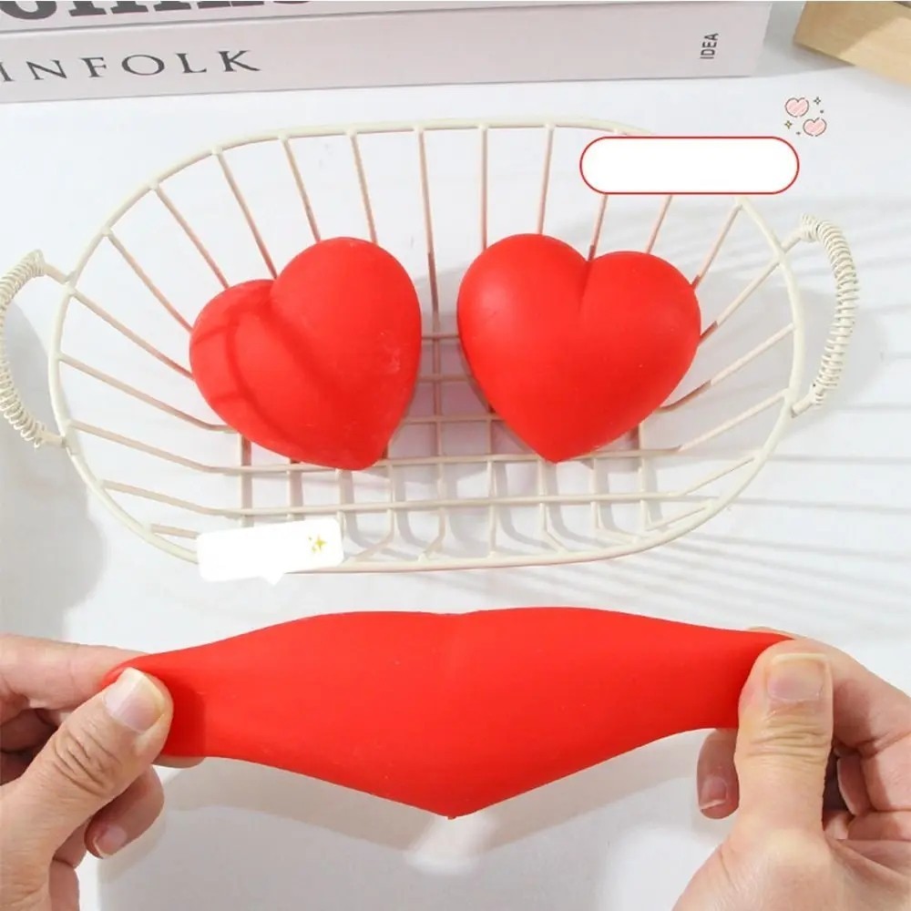 ของเล่นบีบสกุชชี่ รูปการ์ตูนหัวใจน่ารัก เปลี่ยนสีได้ เหมาะกับของขวัญวันวาเลนไทน์ ของเล่นบรรเทาความเครียด สําหรับเด็ก และผู้ใหญ่