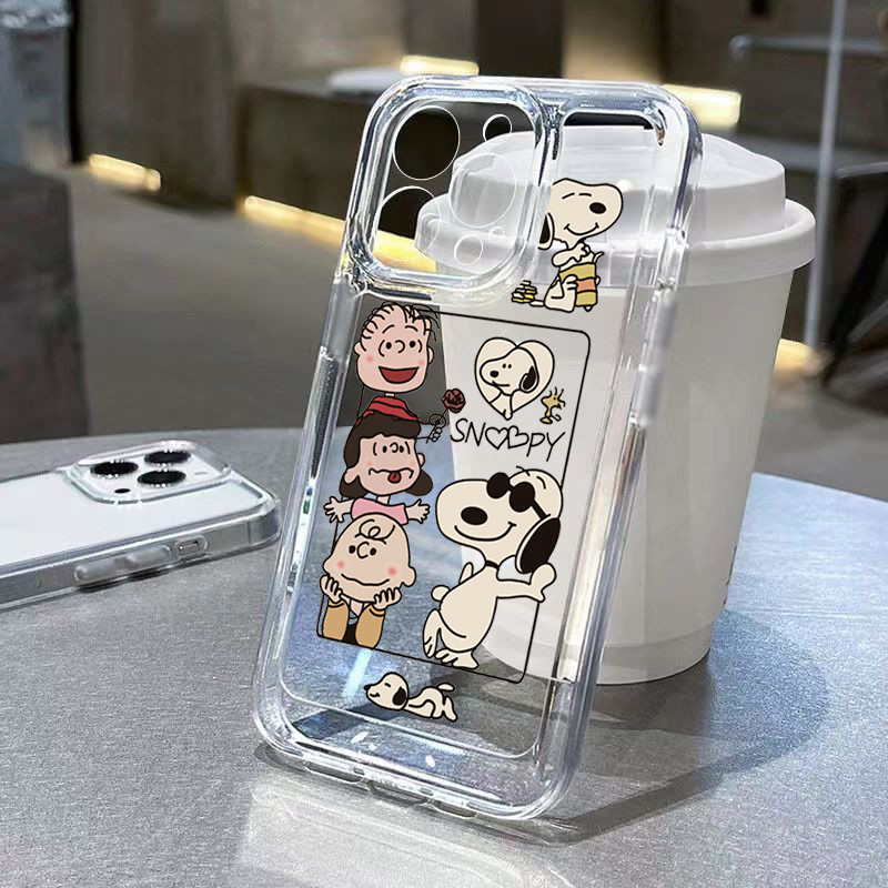 เคสโทรศัพท์มือถือ ซิลิโคนนุ่ม ใส ลายการ์ตูนสนูปปี้ น่ารัก สําหรับ Samsung Galaxy A54 A34 A14 A55 A05 A05S A15 A25 A75 A52 A52S A53 A73 A33 A72 A23 5G A13 A32 A51 A71