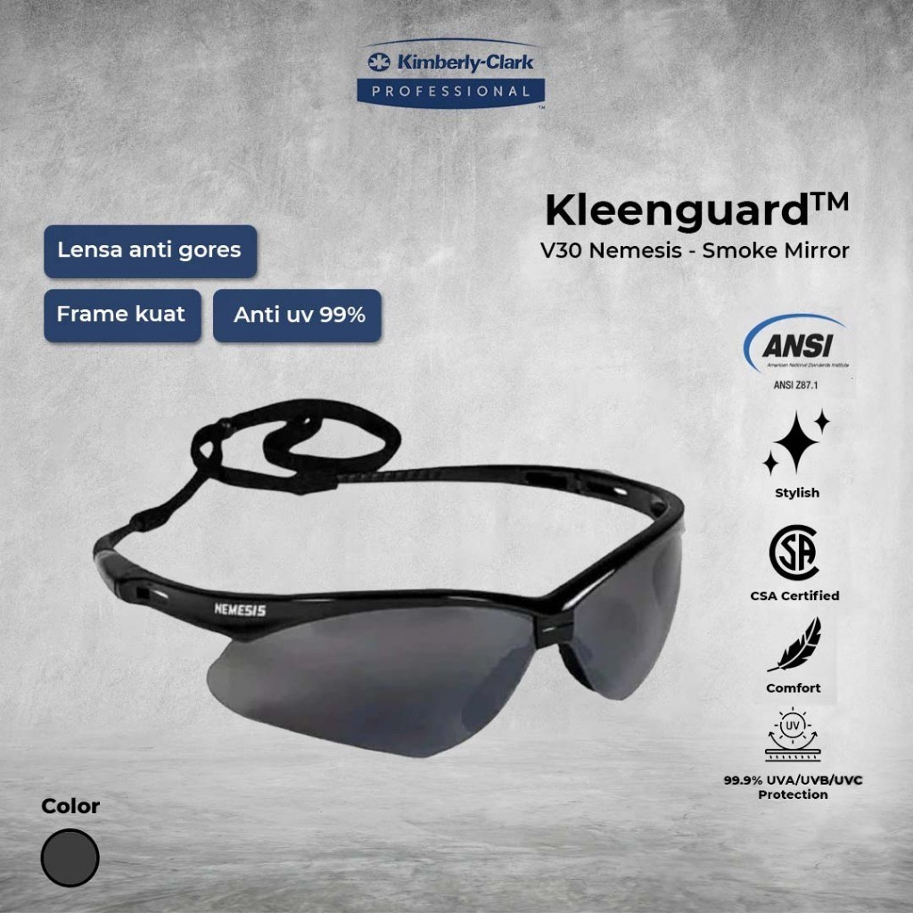 Kleenguard V30 Nemesis Smoke Mirror - แว่นตานิรภัย