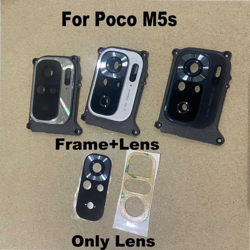 ใหม่ สติกเกอร์เลนส์กล้องหลัง พร้อมกรอบครอบ แบบเปลี่ยน สําหรับ Xiaomi Poco M5s
