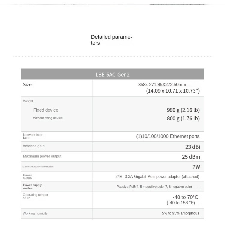 Ubnt สะพานตาข่ายไร้สาย ระยะไกล 5G LBE-5AC-Gen2   LiteBeam AC Gen2 Wireless CPE มาตรฐาน AC 5GHz เสา 23dBi ส่งสัญญาณแบบทิศทาง 30องศา - รูปที่ 7