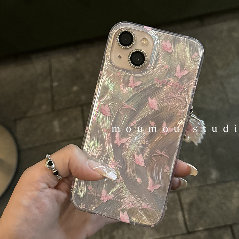 Huiwanju เคสป้องกันโทรศัพท์มือถือ ลายโบว์ กันกระแทก สําหรับ Iphone 15promax 14 13 12
