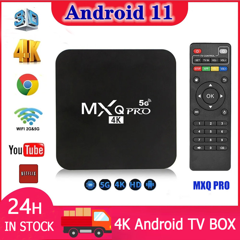 กล่องแอนดรอยด์ ดิจิตอล MXQ Pro 4K HD WIFI Android TV BOX องรับ RAM8G+ROM128GB Wifi กล่องแอนดรอยด์ทีวีXiaomi