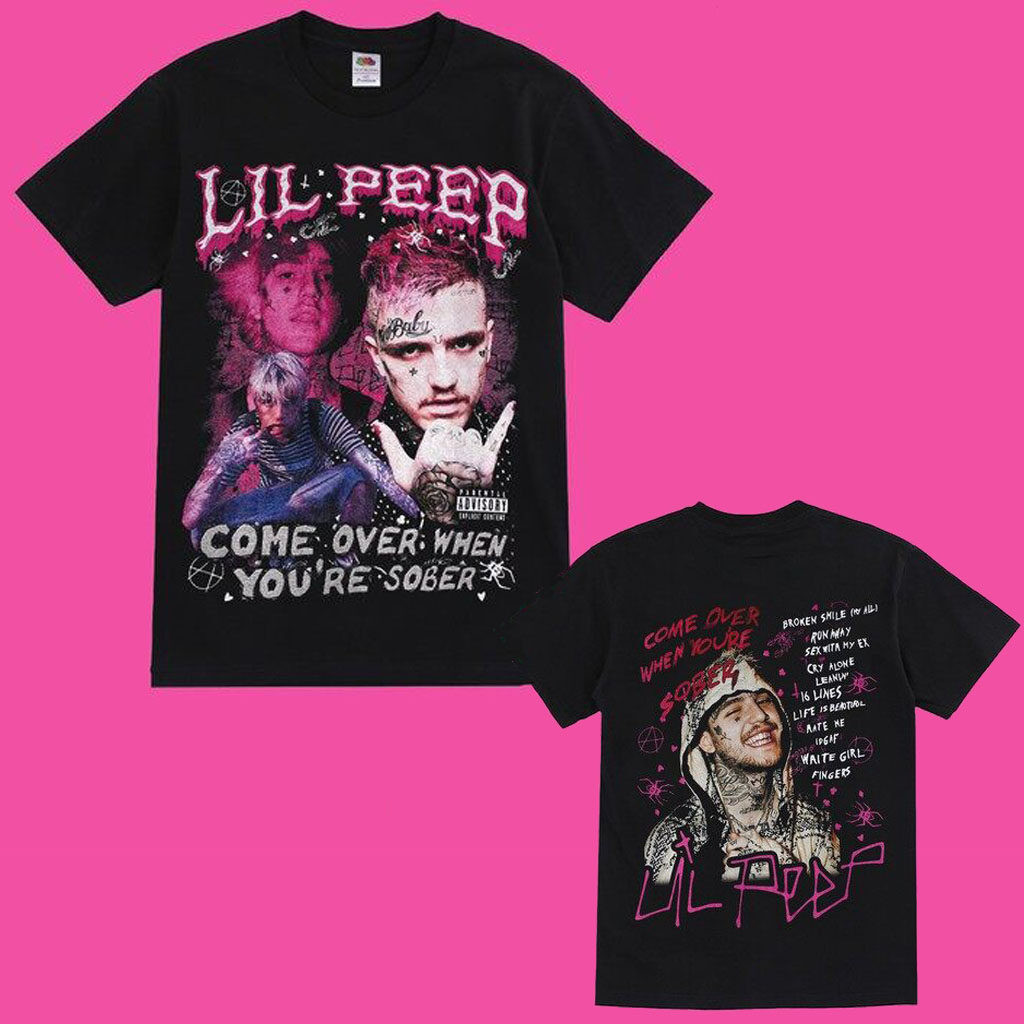 ❤ เสื้อสบาย เสื้อยืดคอตตอนพิมพ์พรีเมี่ยม LIL PEEP BOOTLEG T-SHIRT เสื้อยืดผ้าฝ้าย