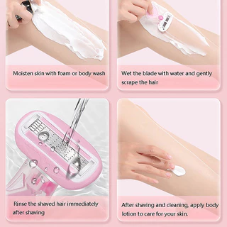 women shaver ใบมีดสแตนเลส 5 ชั้น โกนขน พร้อมใบมีดโกน