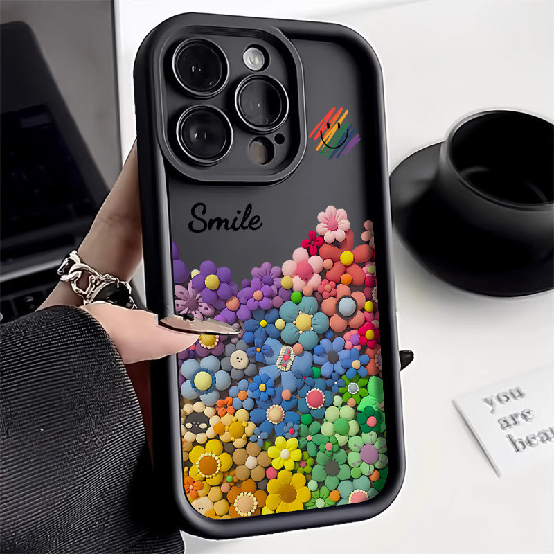 หุ้นไทย ฝาครอบโทรศัพท์หรูหรา for Realme 5 5i 5s 6i Realme C55 C51 C53 C35 C21 C11 C12 C15 C17 เคสโทรศัพท์ทาสีน่ารัก