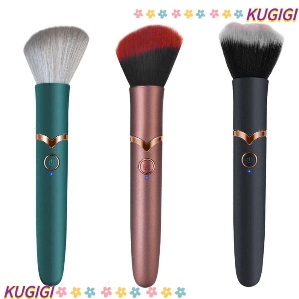 Kugigi พื้นหลังโกนหนวดไฟฟ้าปรับแบบพกพา 10 เกียร์เครื่องชาร์จ USB แปรงแต่งหน้าแป้งผู้หญิง