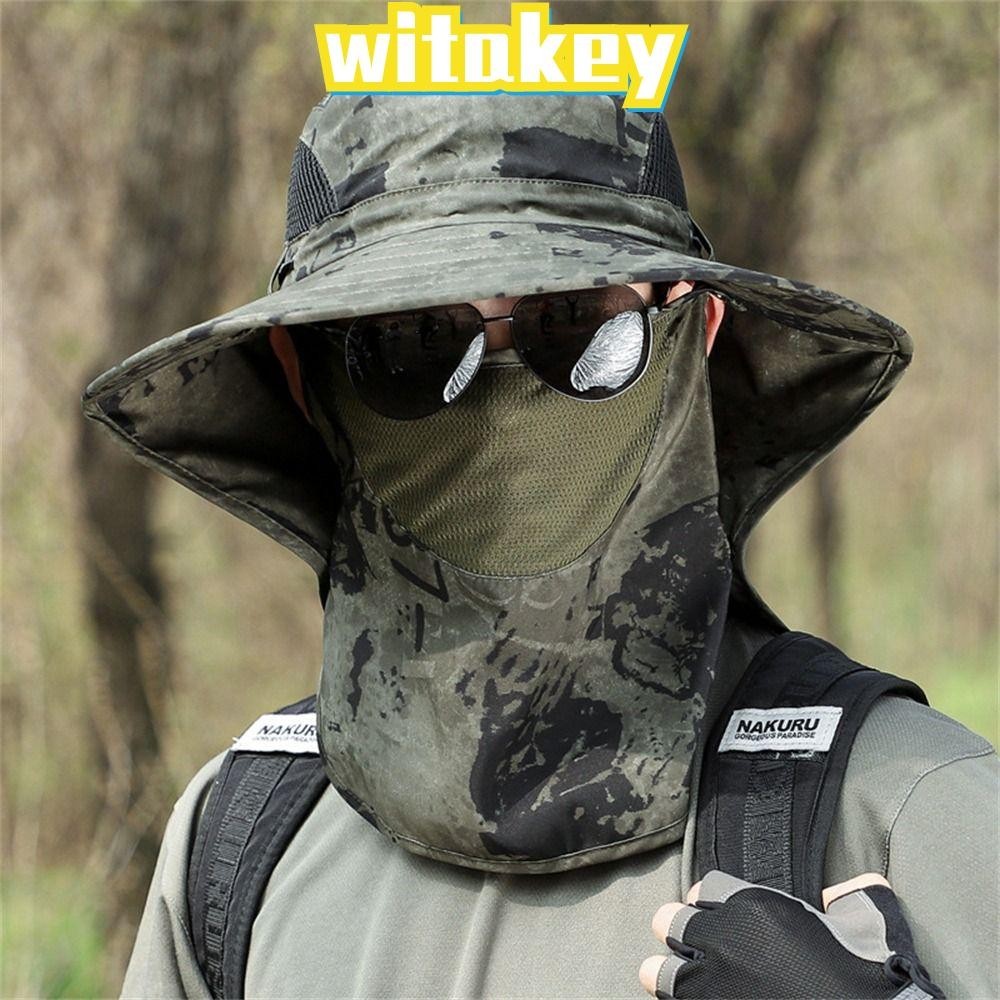 Witakey Sunhat หมวกปีกกว้าง กันแดด ลําลอง ขนาดใหญ่ ป้องกันแสงแดด สําหรับกลางแจ้ง