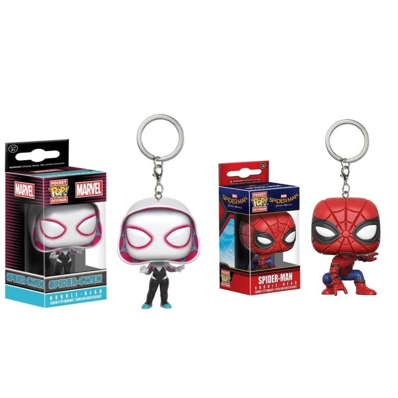 Funko Pop! พวงกุญแจฟิกเกอร์ Spider-Man ขนาด 2 นิ้ว ของเล่นสําหรับเด็ก