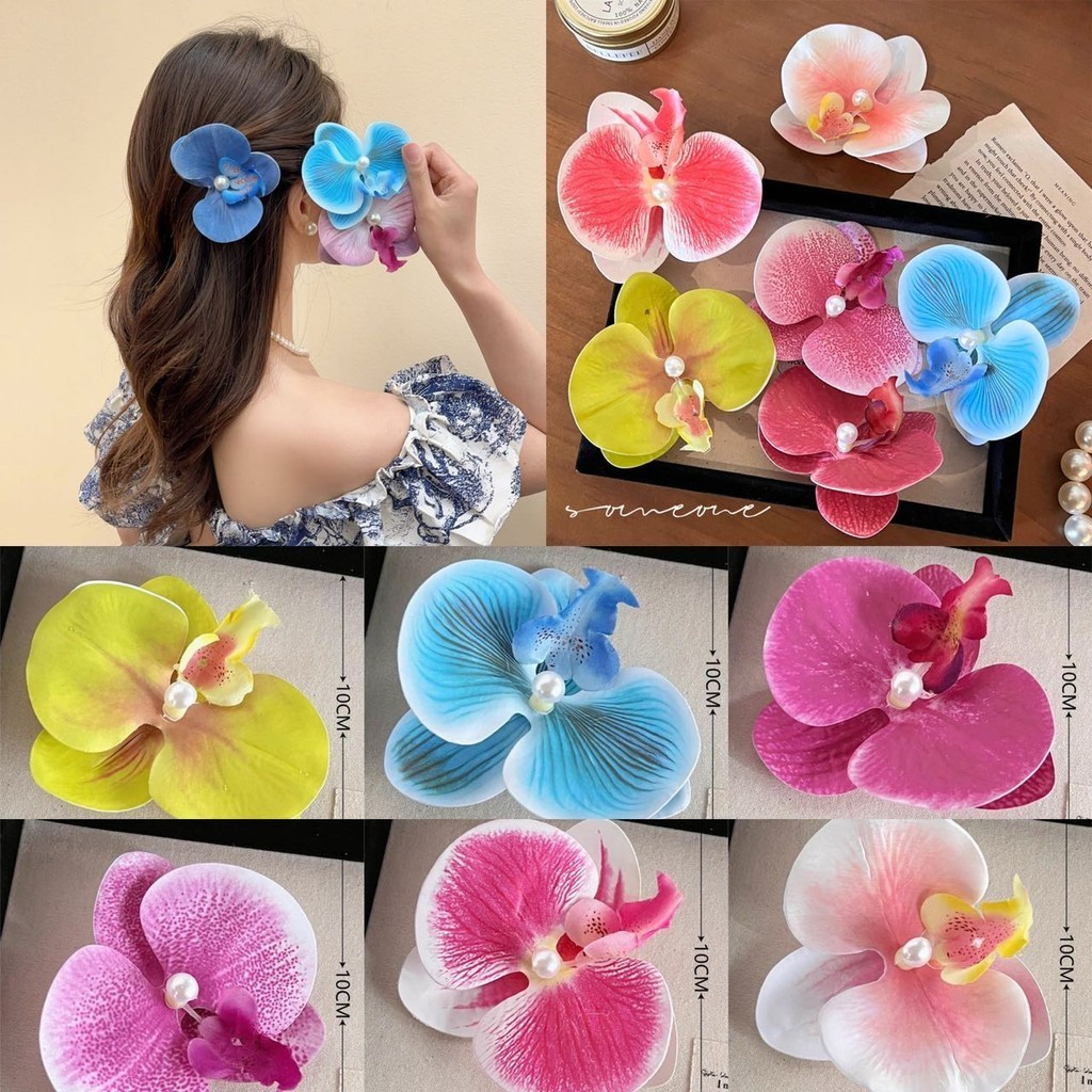 🌸🌸กิ๊บติดผมดอกไม้ ใส่สวยๆ เหมาะกับซัมเมอร์🌸🌸ไอเท็ม ”วันสงกรานต์“ กิ๊บติดผม