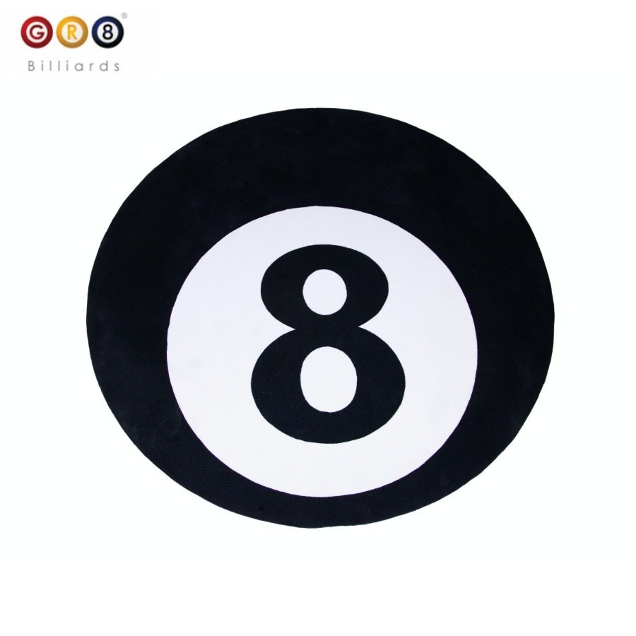 พรมปูพื้น ทรงกลม หมายเลข 8 Billiards No. 8 ขนาด 200 ซม. Ball Round Carpets 200cm Diameter