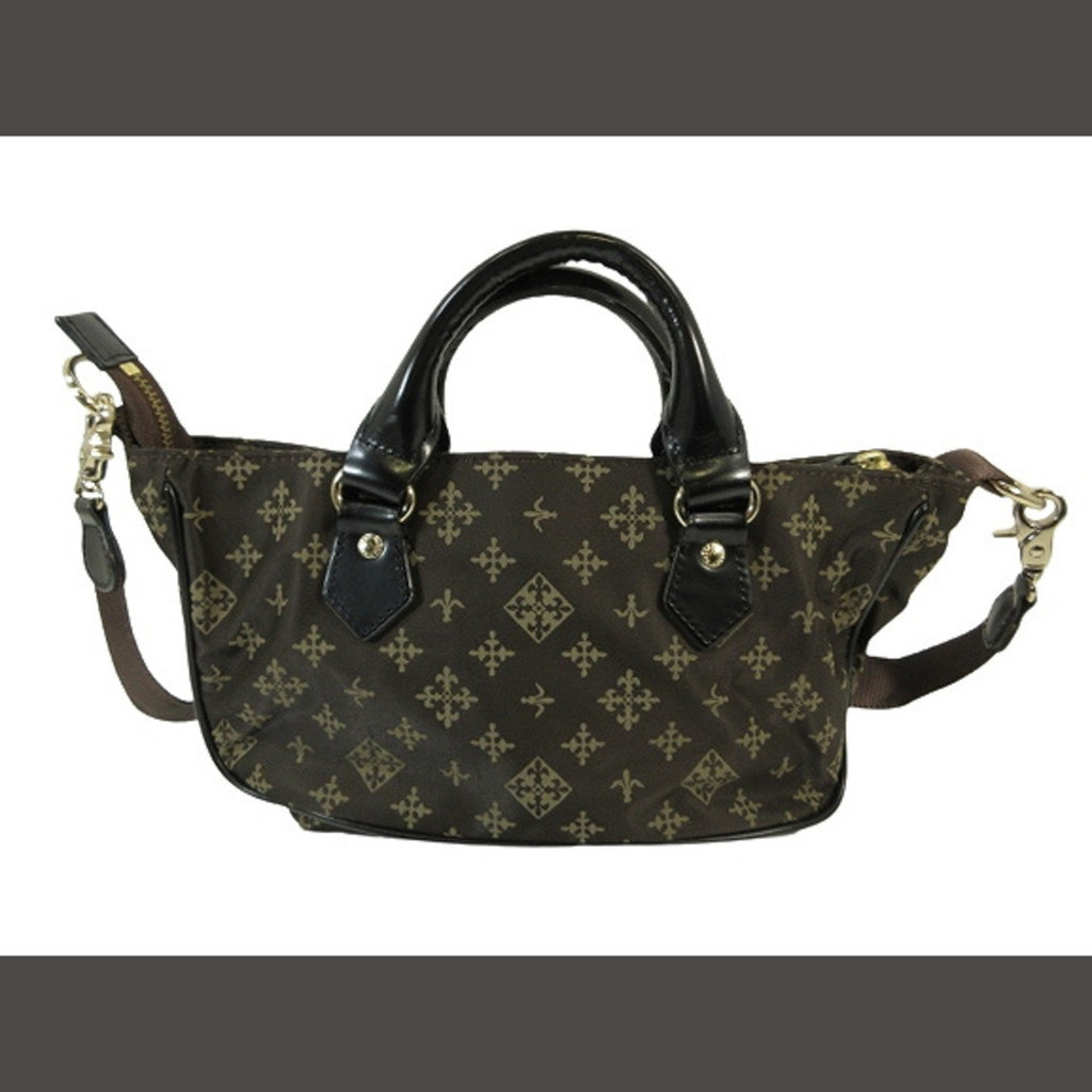 RUSSET shoulder bag handbag total pattern mini brown Direct from Japan Secondhand