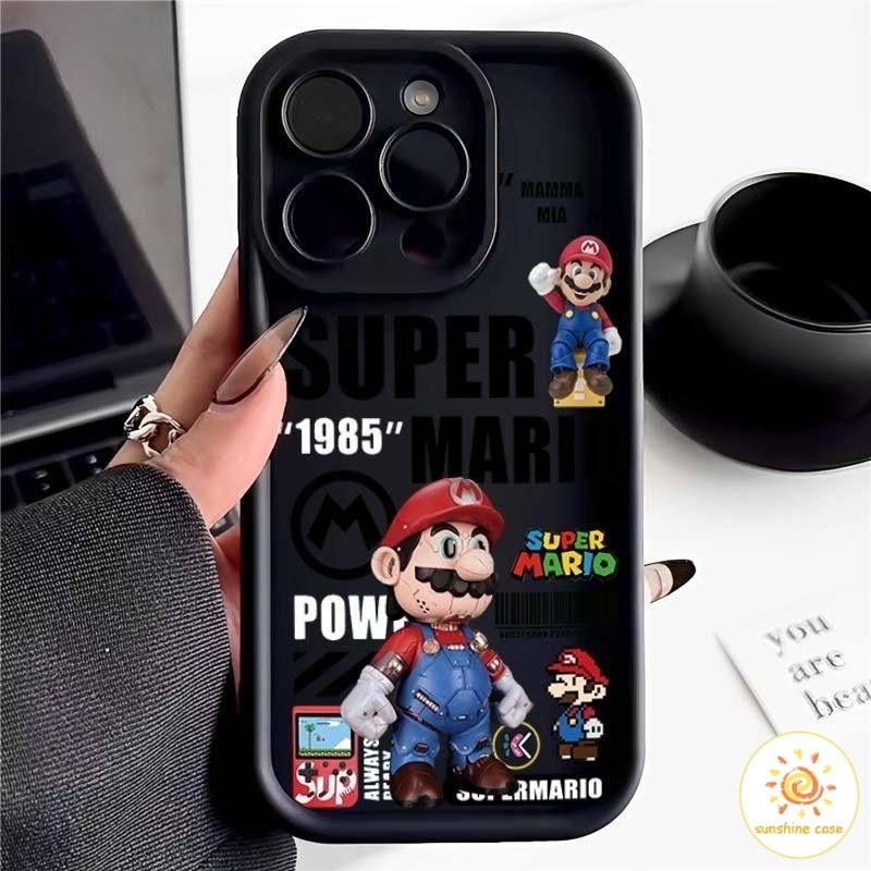 เคสโทรศัพท์มือถือ กันตกสี่มุม ลายหุ่นยนต์มาริโอ้ สําหรับ รูปที่ 2