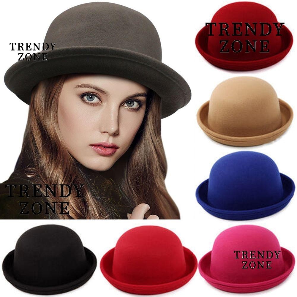 Trendyzone หมวกบีนนี่ อบอุ่น ไม่เสียรูป หรูหรา ฟลอปปี้ โบลเลอร์