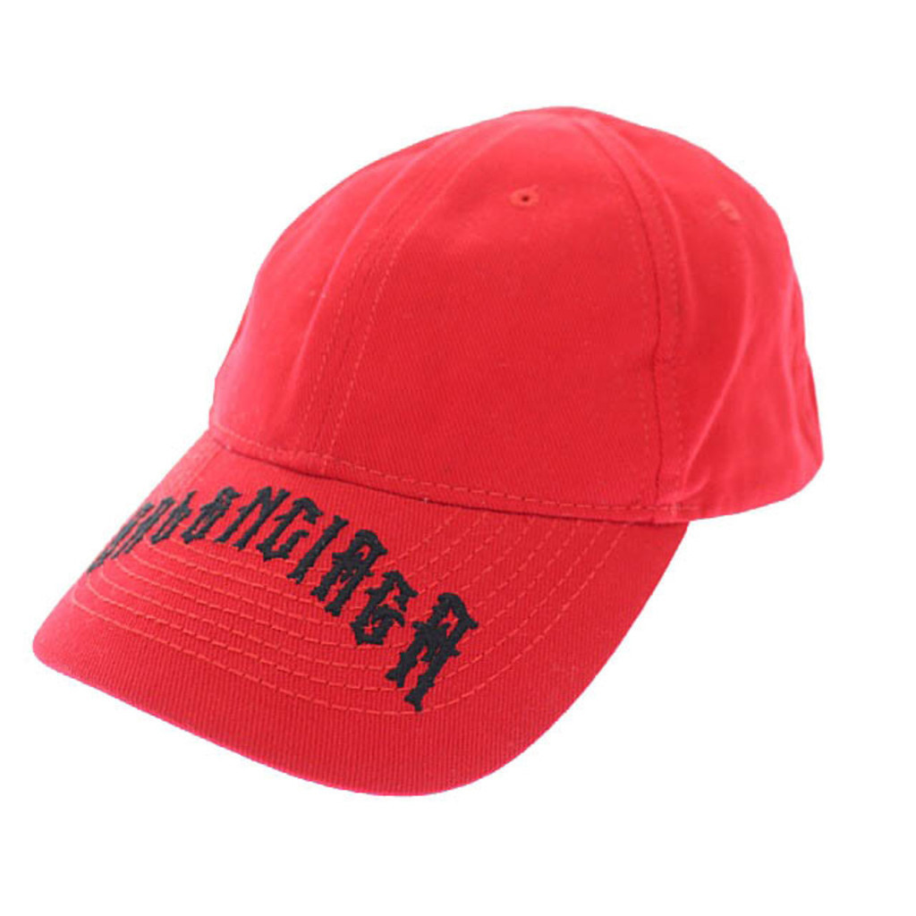 Balenciaga tattoo logo embroidery cap hat 570102 L 59cm red Direct from Japan Secondhand