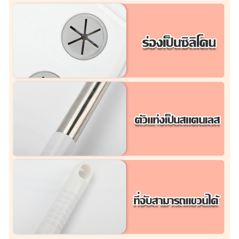 ไม้ถูพื้นผ้าดันฝุ่น ไม้ม๊อบ ดักฝุ่นดี ผ้าถูมีให้เลือก2แบบ แห้ง และเปียก พร้อมส่งจากไทย - รูปที่ 4