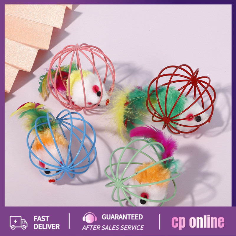 YTL บอลกรงหนู บอลของเล่นแมว ( คละสี ) Cat toy ของเล่นแมว แสนสนุก ให้วิ่งไล่จับ เหมือนเป็นการออกกำลังกายไปในตัว
