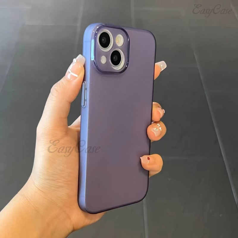 【เคสนิ่ม + บางเฉียบ】เคสโทรศัพท์ ขอบตรง สําหรับ iPhone 15, 14, 13, 12, 11 Pro Max TPU เคสนิ่ม เคลือบด้าน กันลื่น ป้องกันเลนส์ ฝาหลัง