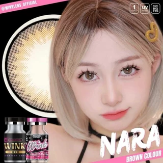 คอนแทคเลนส์(บิ๊กอาย) Nara Brown / Gray / Black (Wink) ⭐️ลายฮิต ขายดีมาก กรองแสงกันยูวี
