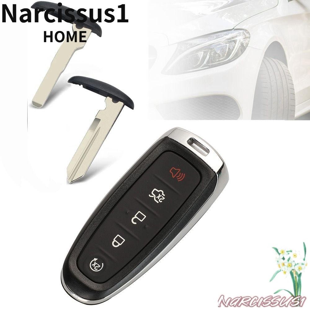 Narcissus ปลอกกุญแจรถยนต์ 5 ปุ่ม FO38 HU101 สําหรับ Ford Explorer Edge Escape Flex Taurus 2011 2012 2013 2014 2015