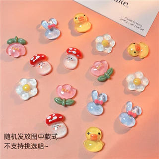 [พร้อมส่ง] แผ่นกาวเรซิ่น ลายการ์ตูนน้ําแข็งใส แฮนด์เมด สําหรับทําเครื่องประดับ ติดเคสโทรศัพท์มือถือ เชือกรัดผม 100 ชิ้น
