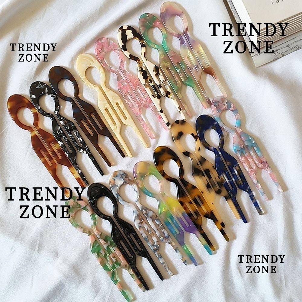 Trendyzone กิ๊บติดผม รูปตัว U ทรงเรขาคณิต สไตล์เรโทร