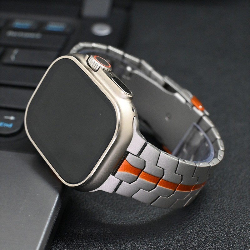 สายสแตนเลสสําหรับ IWatch Ultra 2 49 มม.สร้อยข้อมือโลหะหรูหราสําหรับ IWatch Series10 9 8 7 6 SE 5 45 มม.44 มม.46 มม.Link Band